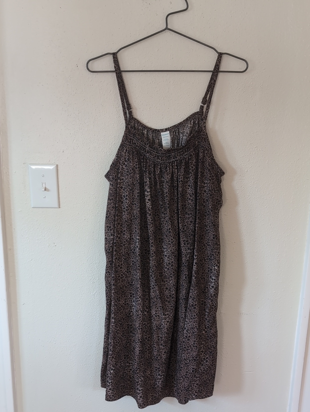 Girls' Adjustable Strap Leopard Print Slip Dress - Brown